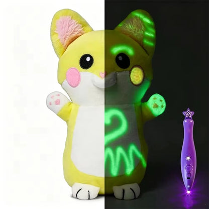 🎁 ¡El peluche que convierte cada dibujo en magia! 🎨 Dibuja con su lápiz especial, ilumina tus creaciones y regala a tu peque una experiencia que no encontrará en un peluche cualquiera. 🐰✨
