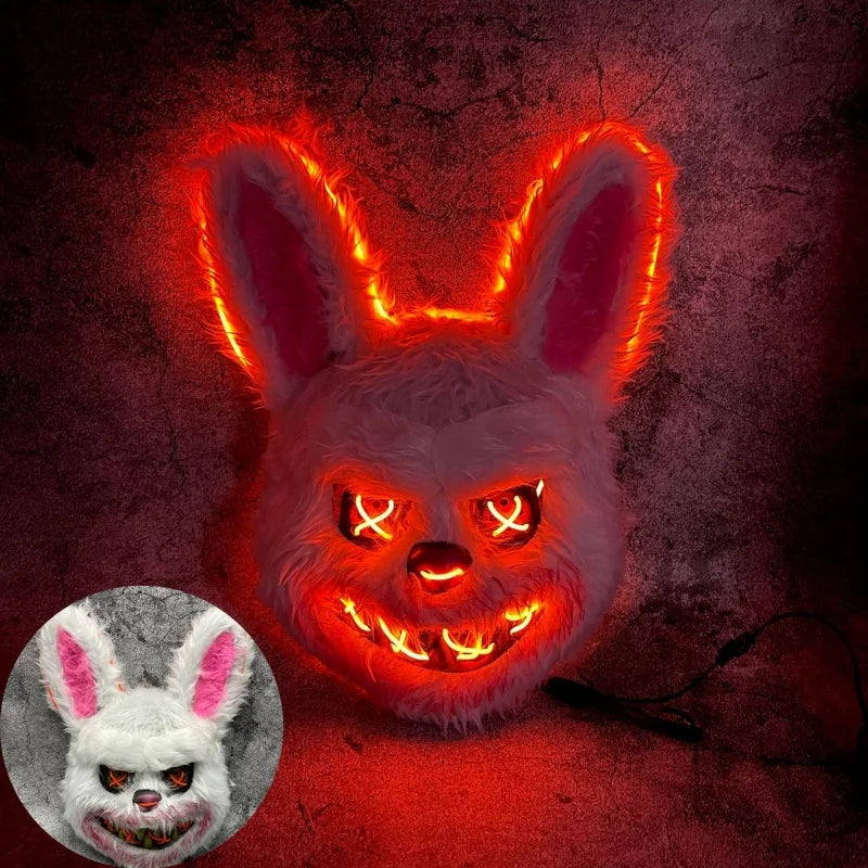 Máscara LED de conejo u oso para Halloween